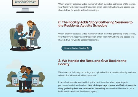 The Living Legacy Project website design