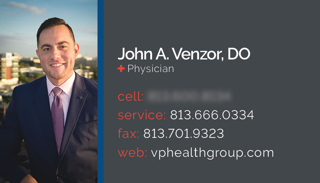 VP Health business card