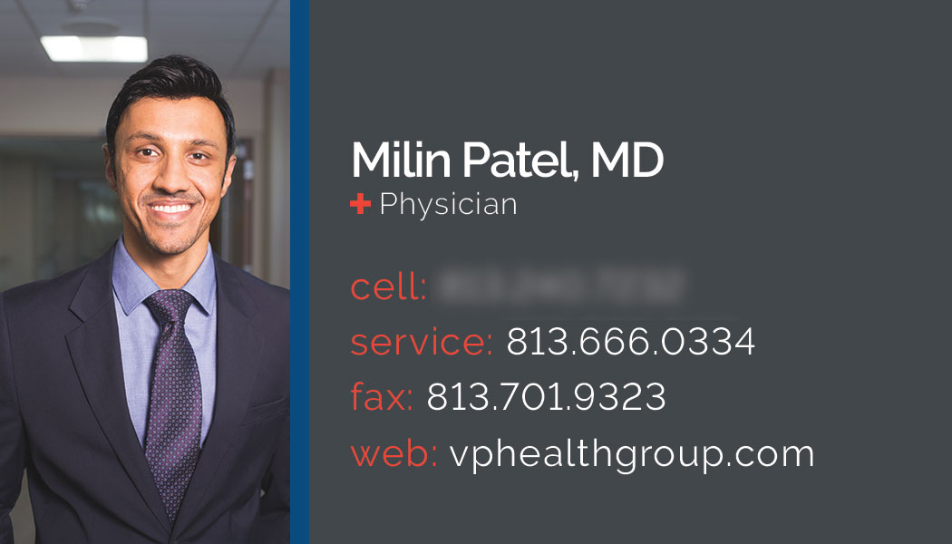 VP Health business card