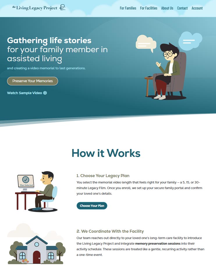 Web design work by Casker Creative